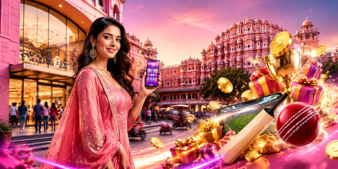 Mobile Rummy gameplay and cricket betting scene in Jaipur